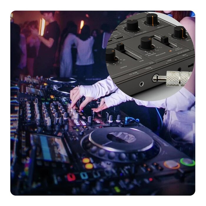 X0319 - Bociloy 3.5 mm Male to Male Audio Cable Connector, 1/8” Audio Adapter Male to Male Jack Adapter, Metal Male Headphone Jack Coupler Connector, Silver Plated