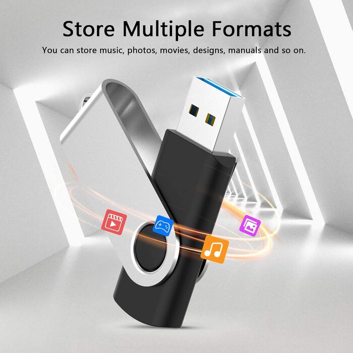 64GB-USB-3.0 - KOOTION 32GB Flash Drive USB 3.0 Thumb Drive USB Drives Jump Drives Keychain Memory Stick Black