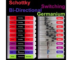78PK-DIODES-B - EEEEE 78 Pack Schottky, Switching, Bi-Directional, Germanium, Diode Assortment Kit