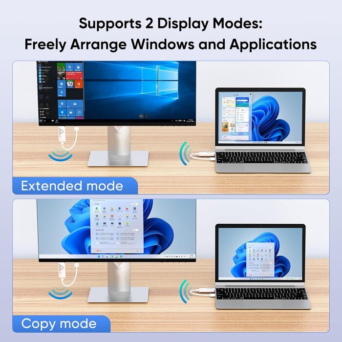 DT276W-A-28 - EVATEK Wireless HDMI Transmitter and Receiver 328FT/100M, 4K Decode 1080P Output Wireless HDMI Extender, 2.4G/5G Plug & Play Portable Wireless, for Streaming Video and Audio to Monitor from Laptop/TV Box