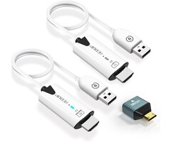 EP-9906 - EDUP Wireless HDMI Transmitter and Receiver, 2025 Upgraded 1080P Wireless HDMI Extender 165FT Range, Plug&Play, Video Audio Projection for Desktop, PC, TV Box, PS4/5 to TV/Projector/Monitor-White