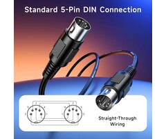 MIDI-5PIN-10FT - Cable Matters 5 Pin DIN MIDI Cable, 5 Pin MIDI Cable - 10 Feet