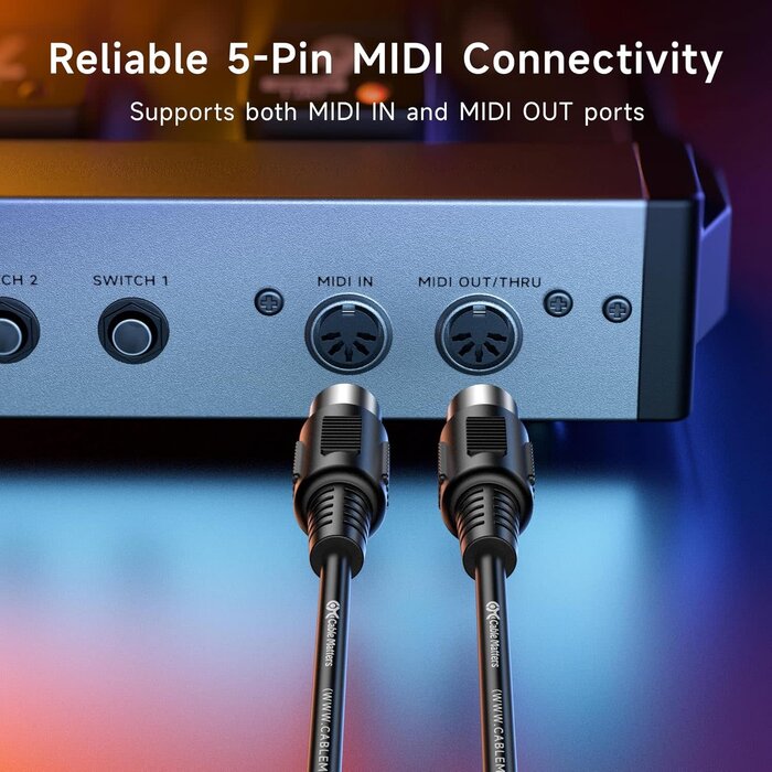 MIDI-5PIN-10FT - Cable Matters 5 Pin DIN MIDI Cable, 5 Pin MIDI Cable - 10 Feet