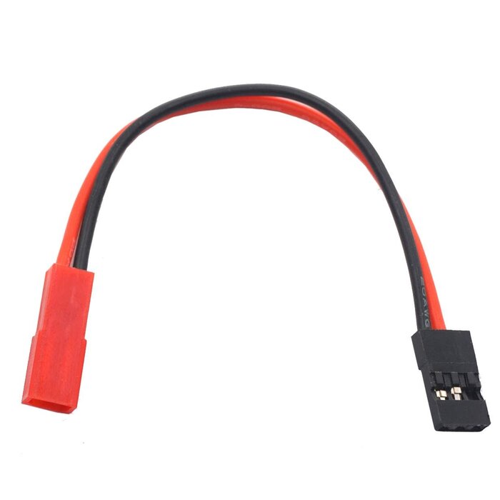 F/JST-2-M/JRFUTABA  - ShareGoo 10CM 20AWG JST Female Plug to JR Futaba Male Servo Receiver Connector Adapter Cable for RC Car FPV Boat Lipo Battery RC Car Led Lights Cooling Fans