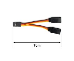 SERVO-Y-HARNESS - Cecicebb 7cm JR/Futaba Style Servo Extension Cable 1 to 2 Y Harness Leads Splitter Cable Male to Female Extension Lead Wire for RC Models Drone Car
