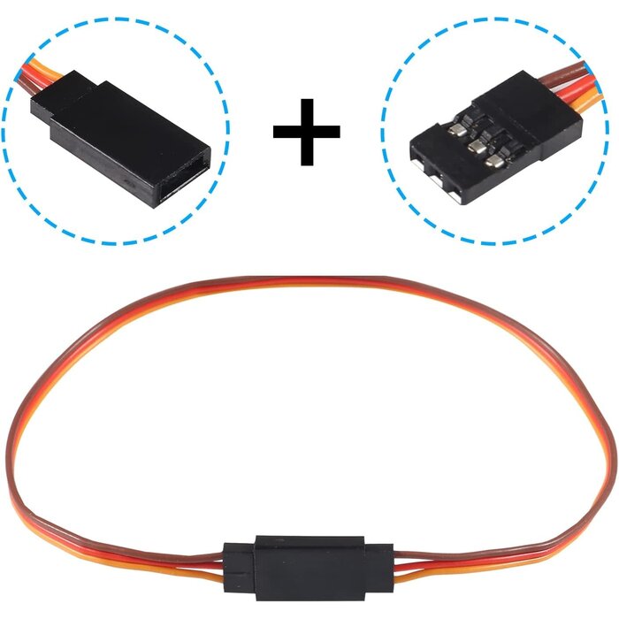 4"-SERVO-EXT - ALAMSCN 10CM/3.93IN 3-Pin Servo Extender Remote Control RC Servo Extension Cord Cable Male to Female Servo Extension Wire Cable for RC Car Airplanes(10 cm)