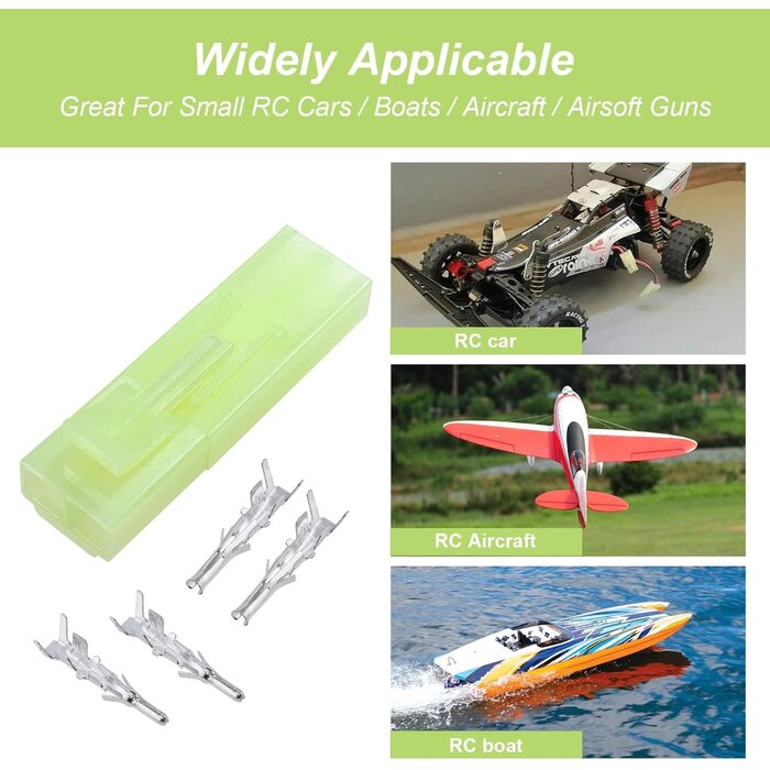 MINI-TAMIYA-1545 - Apex Mini Tamiya Style Male/Female Connector Plugs - Apex RC Products #1545