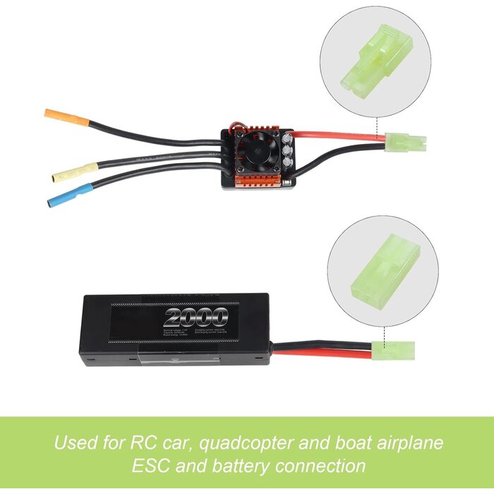 MINI-TAMIYA-1545 - Apex Mini Tamiya Style Male/Female Connector Plugs - Apex RC Products #1545