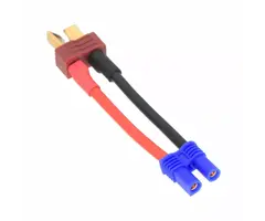 M/T-PLUG2F/EC2 - rflaueo Deans/T-Plug Style Male to EC2 Female RC Connector Adapter with 16awg 2inch Wire (E14-4)