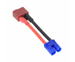 F/T-PLUG2M/EC2 - rflaueo Deans/T-Plug Style Female to EC2 Male RC Connector Adapter with 16awg 2inch Wire (E14-4)