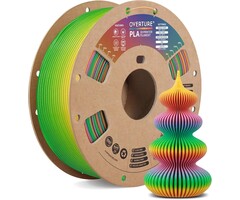OVPLA-CHRISTMAS-PRISM - OVERTURE Christmas Prism PLA Filament 1.75mm PLA 3D Printer Filament, 1kg Cardboard Spool (2.2lbs), Dimensional Accuracy +/- 0.02mm, Fit Most FDM Printer (Christmas Prism)