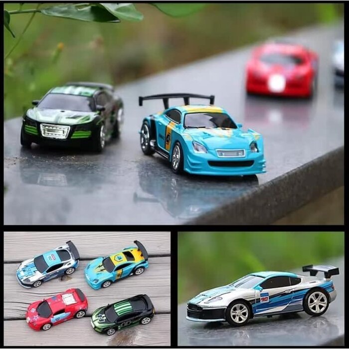 MINI-RC - Generic Mini RC 1:58 Scale Small Pocket Portable Micro Racing Car Can Miniature Coke Can Upgraded 2.4G Wireless Radio Remote & APP Control for Multi-Users