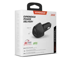HyperGear® SpeedBoost 25-Watt PD 12-Watt USB-A Dual-Output Car Charger