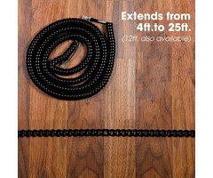 ‎B-625BLACK - Power Gear Coiled Telephone Cord, 4 Feet Coiled, 25 Feet Uncoiled, Phone Cord works with All Corded Landline Phones, For Use in Home or Office, Black, 76139