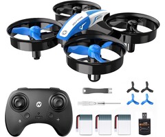 HS210-BLUE - Holy Stone Mini Drone for Kids and Beginners RC Nano Quadcopter Indoor Small Helicopter Plane with Auto Hovering, 3D Flips, Headless Mode and 3 Batteries, Great Gift Toy for Boys and Girls, HS210 Blue