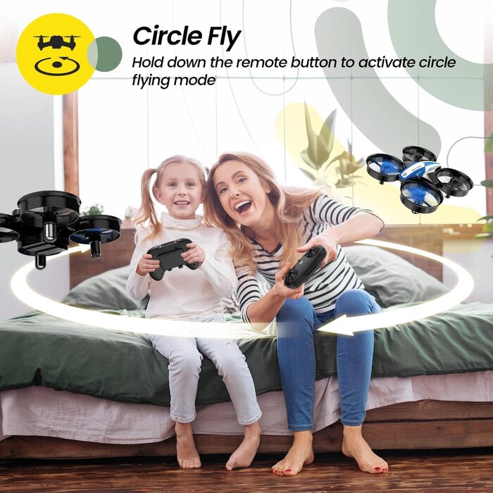 HS210-BLUE - Holy Stone Mini Drone for Kids and Beginners RC Nano Quadcopter Indoor Small Helicopter Plane with Auto Hovering, 3D Flips, Headless Mode and 3 Batteries, Great Gift Toy for Boys and Girls, HS210 Blue