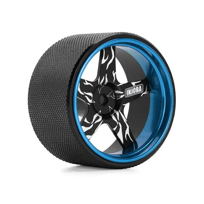 INJORA RX4-11BL - INJORA Aluminum Steering Wheel for TQI Transmitter TRX4M TRX4 TRX6 Slash Summit