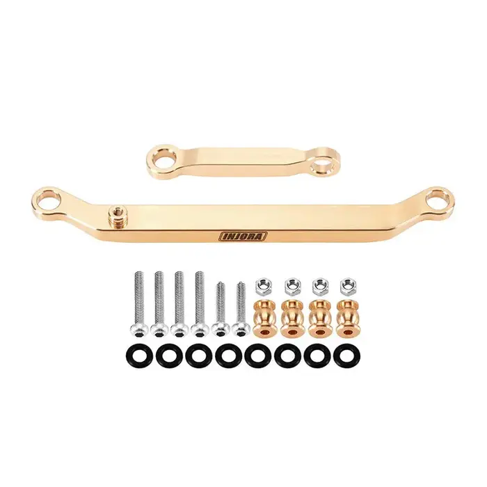 INJORA SCX24-188 - INJORA 14g Heavy Brass Steering Links for 1/24 Axial SCX24, Brass