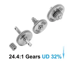 INJORA 4M-36-24 - INJORA 24.4:1 32% Underdrive Stainless Steel Transmission Gear Set for 1/18 TRX-4M
