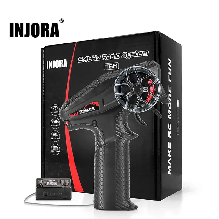 INJORA INT-T6M - INJORA T6M 6CH 2.4GHz Micro Transmitter with Receiver Radio Controller for 1/24 1/18 RC Car