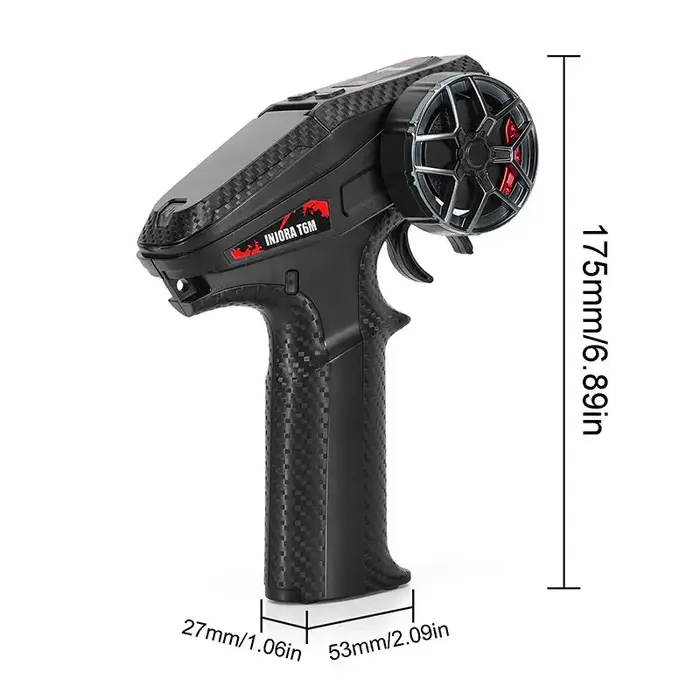 INJORA INT-T6M - INJORA T6M 6CH 2.4GHz Micro Transmitter with Receiver Radio Controller for 1/24 1/18 RC Car