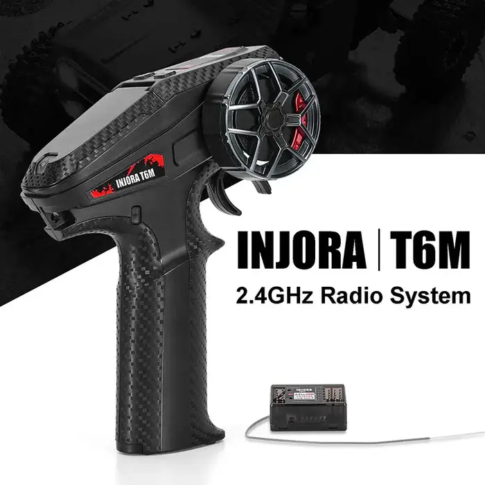 INJORA INT-T6M - INJORA T6M 6CH 2.4GHz Micro Transmitter with Receiver Radio Controller for 1/24 1/18 RC Car