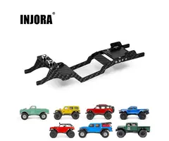 INJORA SCX24-182 - INJORA Universal LCG Carbon Fiber Chassis Frame Kit for 1/24 SCX24 Upgrade