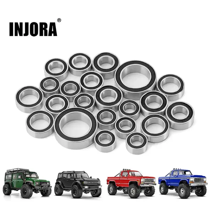 INJORA TRX4M-03BK - INJORA Sealed Steel Bearing Kit (22 pcs) for 1/18 TRX4M
