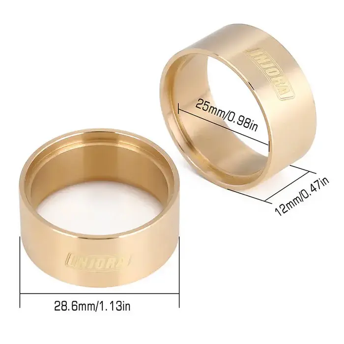 INJORA SCX24-45 - INJORA SCX24 12g/pcs Brass Inner Clamp Rings for INJORA 1.0" Wheels & 1.0" Tires
