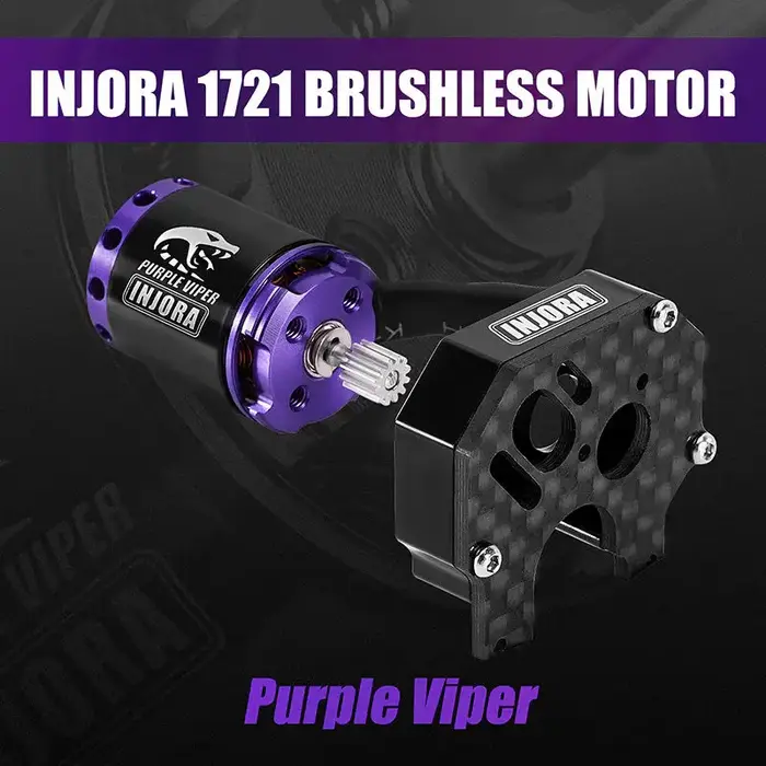 INJORA MBL32G2-INM19-SCX24 - INJORA MBL32 G2 Waterproof Brushless ESC & 1721 Purple Viper Motor for 1/24 SCX24