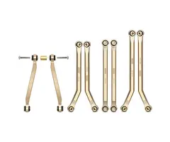 INJORA SCX24-126 - INJORA 8PCS 37g Heavy Brass High Clearance Chassis 4 Links Set for SCX24 C10 JLU Bronco Base Camp 4Runner