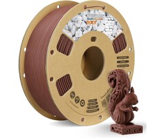 OVPLA-WLNT - OVERTURE Rock PLA Filament 1.75mm, Wood PLA 3D Printer Filament 1kg Spool (2.2lbs), Dimensional Accuracy +/- 0.02 mm, Fit Most FDM Printer (Walnut Wood)