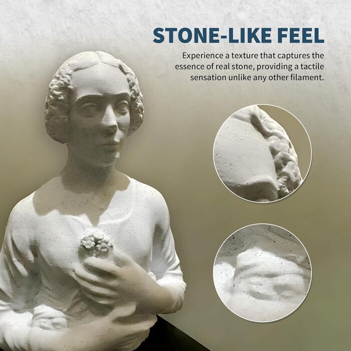 OVPLA-WLNT - OVERTURE Rock PLA Filament 1.75mm, Wood PLA 3D Printer Filament 1kg Spool (2.2lbs), Dimensional Accuracy +/- 0.02 mm, Fit Most FDM Printer (Walnut Wood)