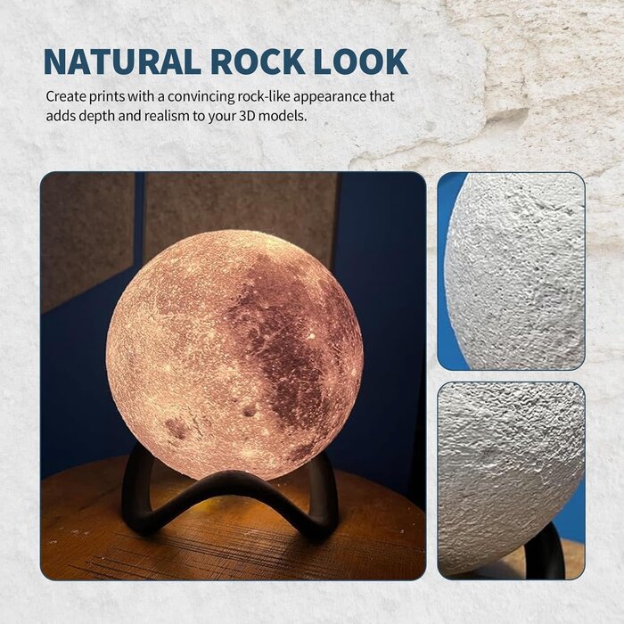 OVPLA-WLNT - OVERTURE Rock PLA Filament 1.75mm, Wood PLA 3D Printer Filament 1kg Spool (2.2lbs), Dimensional Accuracy +/- 0.02 mm, Fit Most FDM Printer (Walnut Wood)