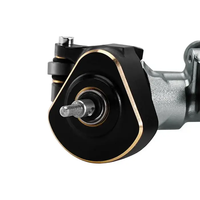 INJORA SCX24-190GLFR - INJORA Front & Rear +4mm Planet Axles with Double Joint Shafts & Brass Steering Knuckles for 1/24 Axial SCX24 Upgrade, Titanium