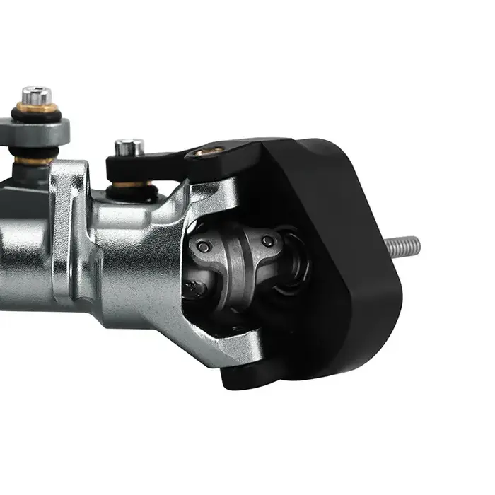 INJORA SCX24-190GLFR - INJORA Front & Rear +4mm Planet Axles with Double Joint Shafts & Brass Steering Knuckles for 1/24 Axial SCX24 Upgrade, Titanium