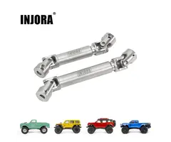 INJORA SCX24-151SR - INJORA Stainless Steel Drive Shafts with D Shaped Hole for SCX24 C10 JLU Bronco Base Camp 4Runner