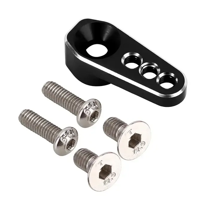 INJORA 4M-12BK - INJORA 25T Aluminum Servo Arm Horn for 1/18 TRX4M Stock Servo, Black