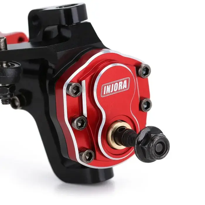 INJORA YQCQ-04BK - INJORA Front & Rear Metal Portal Axles for SCX10 & SCX10 II, Black