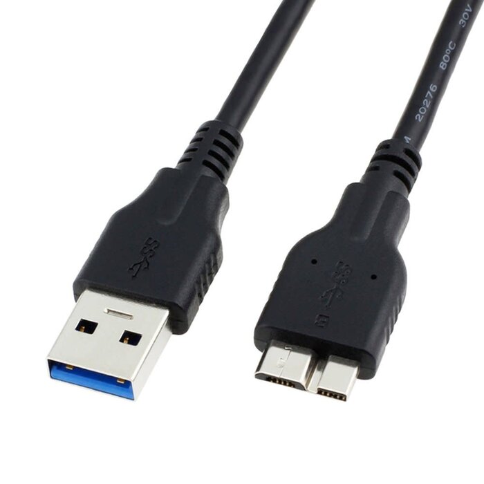 USB-A2MICRO-B-3FT - QCEs USB 3.0 Cable, USB 3.0 A Male to Micro B Cable 3.3FT Cord Compatible with WD My Passport and Elements Portable External Hard Drive, Toshiba, Seagate, Samsung Galaxy S5, Note 3