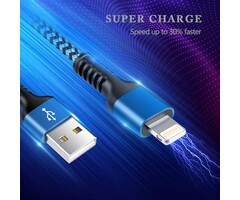 LIGHTNING-6FT - Haoano iPhone Charger, Long Braided Lightning Cables, Fast Charging Power Adapter Cargador Cords for iPhone 14/13/12 Pro Max/12Pro/11 Pro Max/SE/XS/XR/8/7/6S Plus, iPad mini Air Pod Color Wire