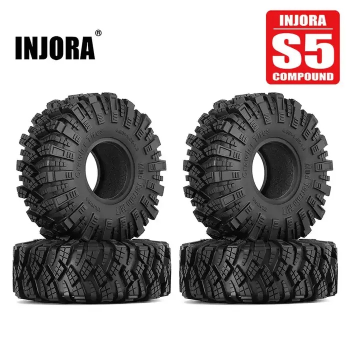 INJORA YQT-1912-S5 - INJORA 1/10 S5 Kraken Claw 1.9" 4.80" OD M/T Tires (4) (122x42mm)