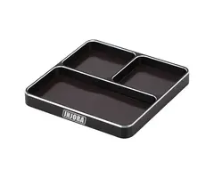 INJORA Tool-A02BK - INJORA 98x98x11mm CNC Aluminum Magnetic Screw Tray, Black