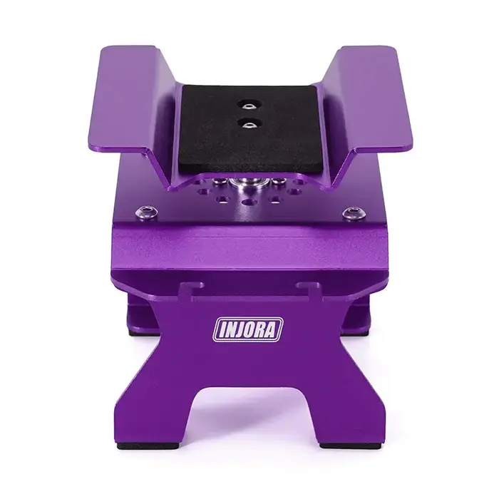 INJORA Tool-63PU - INJORA Aluminum RC Car Stand with Shock Holder for 1/24 1/18 RC Crawler, Purple