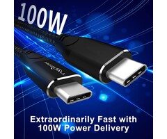 Twozoh USB C to USB C Cable 100W 3.3FT