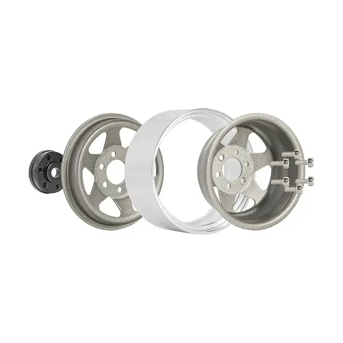 INJORA YQW-1948GL - INJORA 1.9" Offset -8.9mm Deep Dish Stamped Beadlock Wheel Rims for 1/10 RC Crawlers (4) Gray