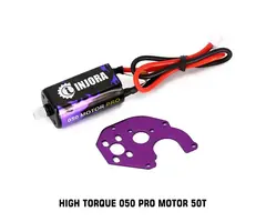 INJORA INM07-050PRO - INJORA 030 050 Brushed Motor with Mount Plate for Axial SCX24, Purple