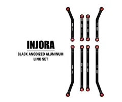 INJORA SCX24-187BK - INJORA Aluminum High Clearance 4 Links Set for 1/24 Axial SCX24 GX470, Black