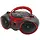 CD-490 - JENSEN® Portable CD Player with AM/FM Stereo Radio, CD-490 (Black/Red)
