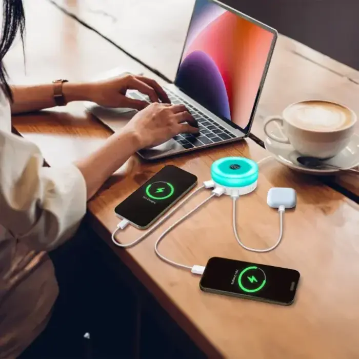 FWIC297W - FISHER® Tech Essentials 15-Watt 4-in-1 Wireless Charging Hub (White)